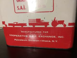 Vintage 2 Gallon Oil Can.  Glf Gear Oil