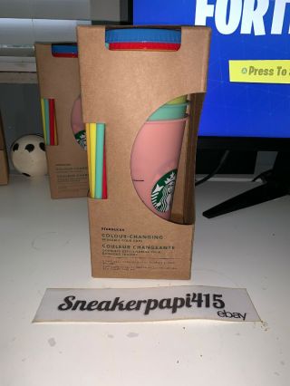 Starbucks Color Changing Cups Rare Set Of 5