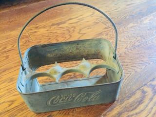 Vintage Drink Coca Cola Metal 6 Pack Carrier