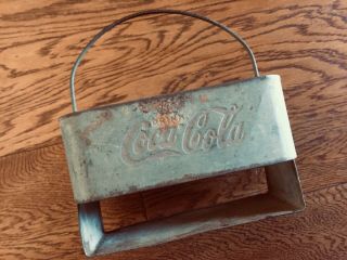Vintage Drink Coca Cola Metal 6 Pack Carrier 3