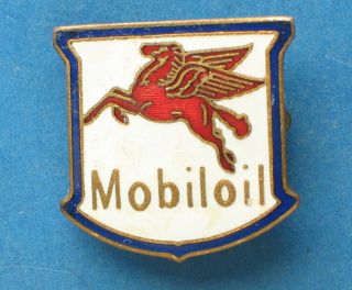 21 Vintage Mobil Oil Enamel Lapel Badge Pin
