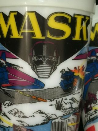 Vintage M.  A.  S.  K Very Rare Mask " Glow In The Dark " Coca - Cola Drinking Glasses