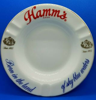 Set of 3 Vintage ceramic Hamms beer ashtrays 3