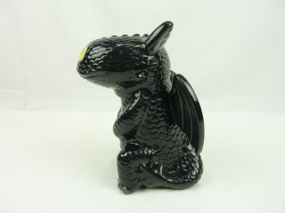 How To Train Your Dragon 2 Black Toothless Ceramic Bank Coin Collector 4