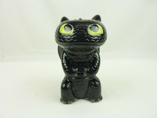 How To Train Your Dragon 2 Black Toothless Ceramic Bank Coin Collector 5