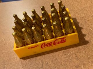 Vintage 24 Gold Color Coca - Cola Bottle Case Very Rare Find