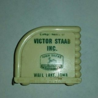 VtgJohn Deere tape measure West Germany Wall Lake Iowa Victor Stabb 3