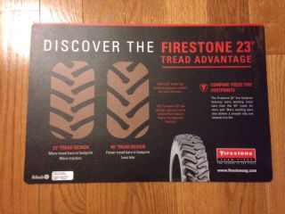 Firestone Farm Tires Advertising Counter Mat Old Stock Great Display