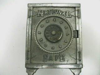 National Safe Cast Iron Safe Bank