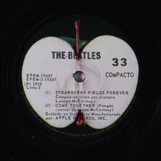 BEATLES: A Day In The Life,  3 45 (Mexico,  close to M -,  EP w/ PS thin paper,  pla 4