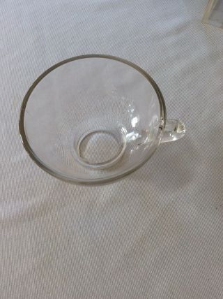 Vintage 1930s Clear Glass Canning Funnel Fruit Jar Filler Wide Mouth Cup Handled