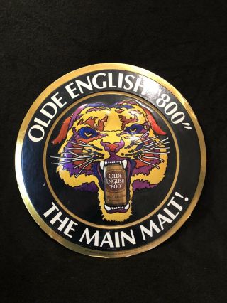 Vintage Olde English 800 Malt Liquor Cardboard Beer Sign Tiger Pabst Usa