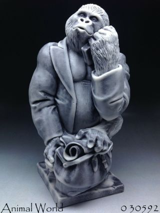 Figurine Monkey Marble Stone Gift For The Boss Collectible Statue Gorilla