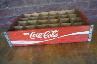 Vintage Coca Cola Red Crate Coke Wood Box Pop 24 Wooden Dividers 3