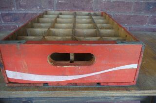Vintage Coca Cola Red Crate Coke Wood Box Pop 24 Wooden Dividers 5