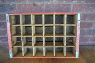 Vintage Coca Cola Red Crate Coke Wood Box Pop 24 Wooden Dividers 6