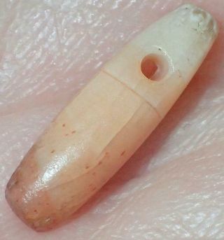 13.  5mm Ancient Syrian Etched Carnelian Agate Pendant Bead,  4000,  Years Old,  S962