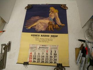 Vintage Advertising Calendar,  1948,  " Gene 