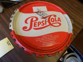 Vintage Pepsi - Cola Syrup Drum Lid Hopkinsville Ky Great Shape
