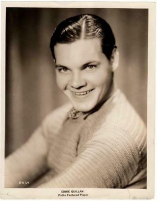 Eddie Quillan (1907 - 1990) American Actor/singer - Brigadoon Etc Signed Card