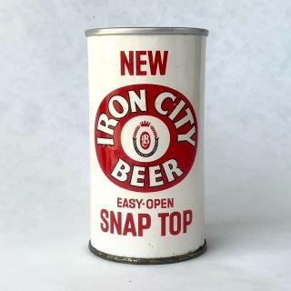 Iron City Beer Can 12 Oz Ss Zip Snap Top Bottom Opened Pittsburgh Brewing Co