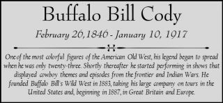 Buffalo Bill Cody Custom Laser Engraved 2 X 4 Inch Plaque