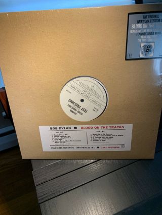 Bob Dylan Rsd Blood On The Tracks Test Pressing Vinyl 19 Record Store Day