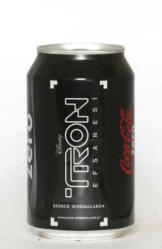 2011 Coca Cola Zero Can From Turkey,  Disney Tron