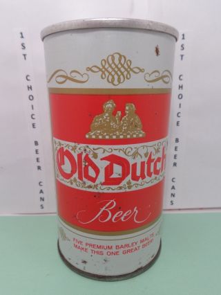 Old Dutch Straight Steel Fan Tab Beer Can 100 - 5 International Findlay,  Ohio.