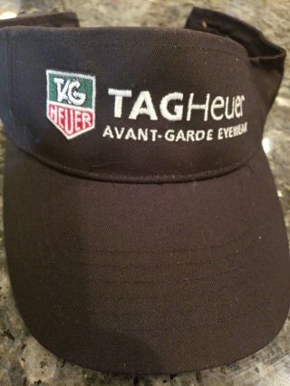 Tagheuer Logo Adjustable Tennis Visor Black Tag: Baseball Cap Hat