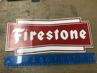 Vintage Firestone Tire Rack Display Tin Advertising Sign