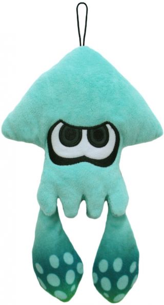 Real Little Buddy Splatoon Plush (1434) Turquoise Inkling Squid Toy