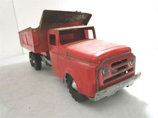 Vintage Wyandotte Toys Red Pressed Steel Dump Truck Made in USA Toy Vehicle 2