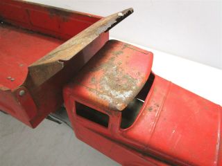 Vintage Wyandotte Toys Red Pressed Steel Dump Truck Made in USA Toy Vehicle 3