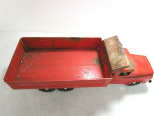 Vintage Wyandotte Toys Red Pressed Steel Dump Truck Made in USA Toy Vehicle 4