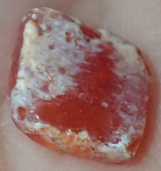 11mm Ancient Syrian Etched Carnelian Agate Bead,  4000,  Years Old,  S858