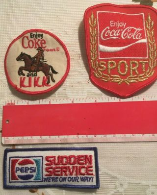 Vintage Mid - 80s Coke Memorabilia (patches,  Pen,  Box Cutter,  Key Chain,  Other) Misc