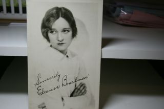 Autograph Photo Silent Screen Movie Star Eleanor Boardman c1920s to 1940s 7X5 BW 2