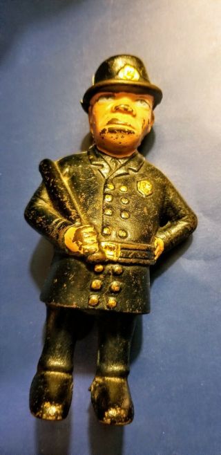 Antique A.  C.  Williams Cast Iron Mulligan Bank Vintage Policeman Early 1900 ' s 3