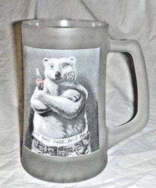 Coca Cola Frosted Polar Bear Mug Stein 1995