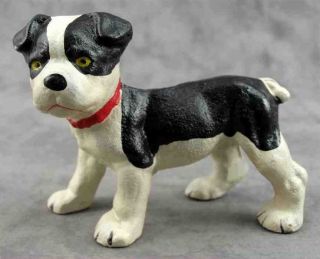 Boston Terrier Bulldog Pup Puppy Solid Cast Iron Doorstop Statue Paperweight