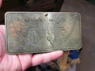 Vintage Hendrick Mfg.  Co.  Magnesium Bronze Slope Meter & Table Carbondale (19e3)