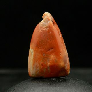 Kyra - Ancient Jasper Bead Pendant - 19.  6 Mm Long - Saharian Neolithic