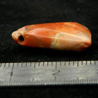 KYRA - Ancient JASPER Bead PENDANT - 19.  6 mm long - Saharian NEOLITHIC 3