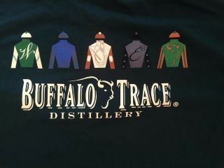 Buffalo Trace Distillery Horse Jockey Silk Derby Tee Shirt X - Large w/ Pocket 3