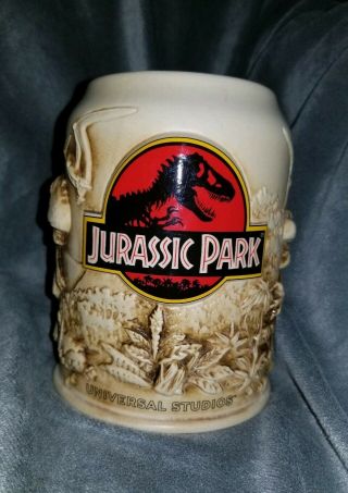 Jurassic Park Universal Studios Jumbo Ceramic Large Mug Stein Coffee Cup 3d