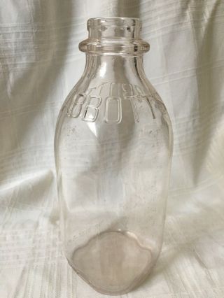Vintage Quart Milk Bottle Abbotts Dairy Philadelphia Pennsylvania 1953