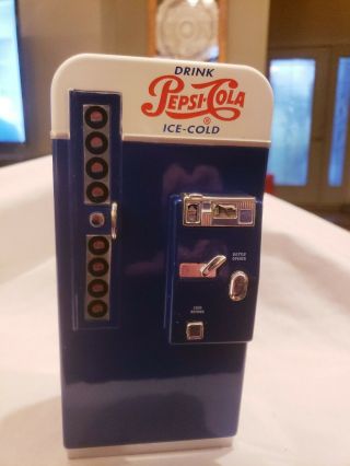 Vintage 1950s Style Pepsi Cola Vending Machine Bank In Evc