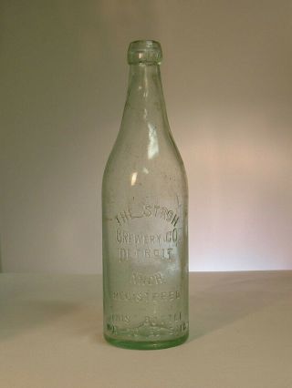 Vintage Stroh Beer Bottle Detroit Michigan – Mich.