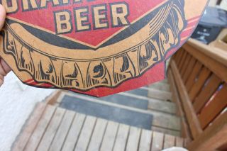 Vintage Grain Belt Beer Logo Sign Cardboard Advertisement 4